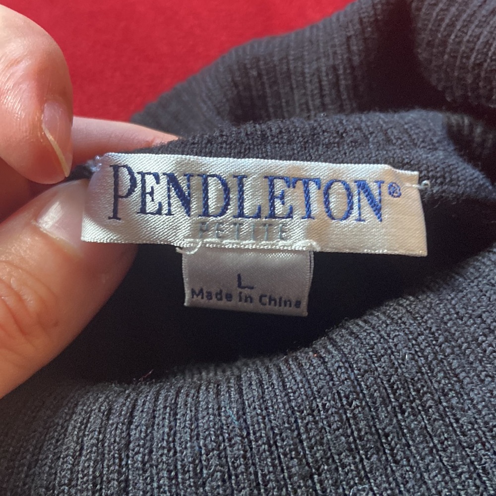 Euc Pendleton Black Turtleneck Sweater - image 3